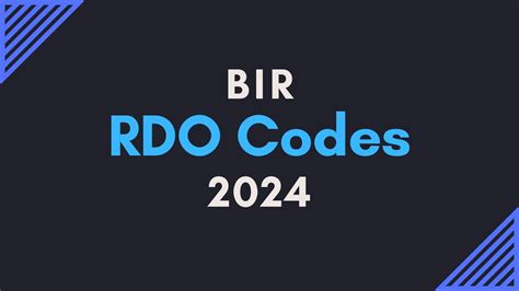 BIR RDO Codes 2024: Updated List of Revenue District .